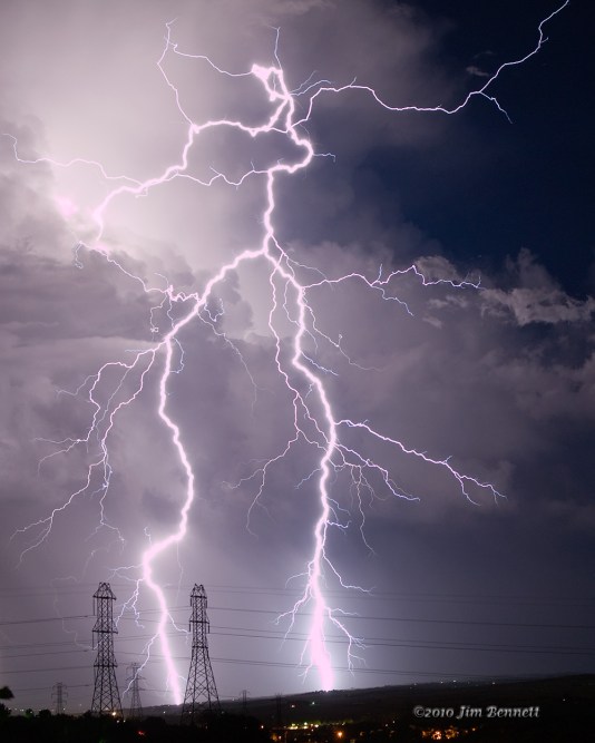 Lightning near Castle Rock, CO